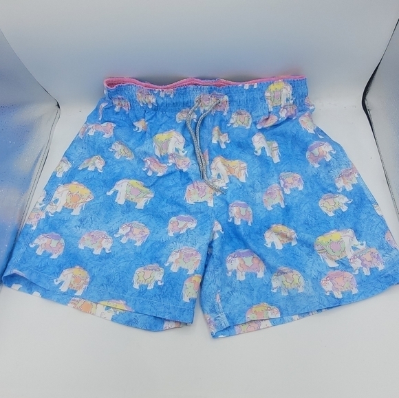 MICHAEL'S SWIMWEAR MEN'S ELEPHANTS SWIM TRUNKS SIZE L - Picture 1 of 10